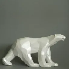 Sculptuur Orlinski - Ijsbeer Wit